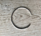 Silver sewing needle cuff bracelet