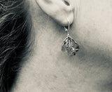 Fern earrings, adiantum earrings