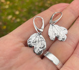 Fern earrings, adiantum earrings