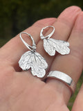 Fern earrings, adiantum earrings
