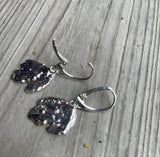Fern earrings, adiantum earrings