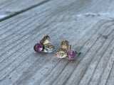 Amethyst hydrangea earrings