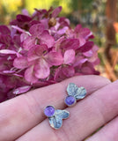 Amethyst hydrangea earrings