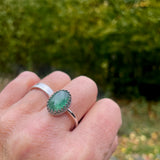 Green kyanite ring size 8