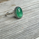 Green kyanite ring size 8
