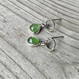Dangly tsavorite earrings