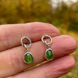 Dangly tsavorite earrings