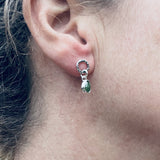 Dangly tsavorite earrings