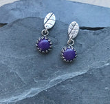 Purple charoite earrings