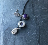 Purple charoite earrings