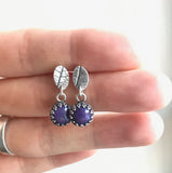 Purple charoite earrings