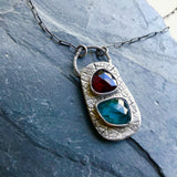 Garnet and kyanite necklace