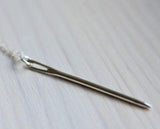 Silver needle pendant