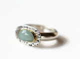 Seafoam blue sapphire ring