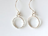 Hammered hoop earrings