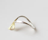 18K gold and sterling silver foldover ring