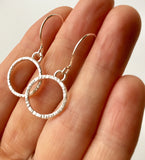 Hammered hoop earrings