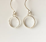 Hammered hoop earrings