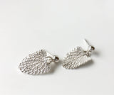 Silver leaf earrings