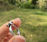 Silver baby elephant ring