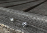 Silver flower studs