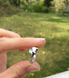 Silver baby elephant ring