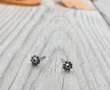 Silver flower studs