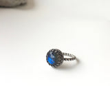 Blue labradorite ring