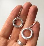 Liquid silver earrings