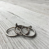 Crescent moon stacking ring set