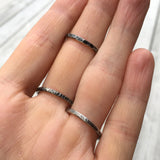 Crescent moon stacking ring set