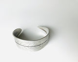 Silver willow leaf cuff