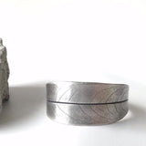 Silver willow leaf cuff