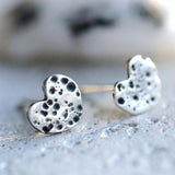 Heart stud earrings