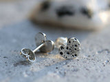 Heart stud earrings