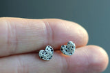 Heart stud earrings