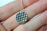 Silver honeycomb necklace