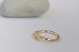 14K gold sewing needle ring