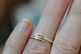 14K gold sewing needle ring