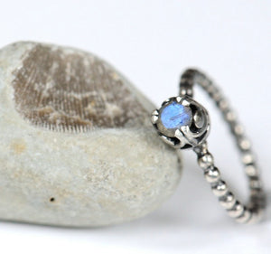 Blue labradorite ring