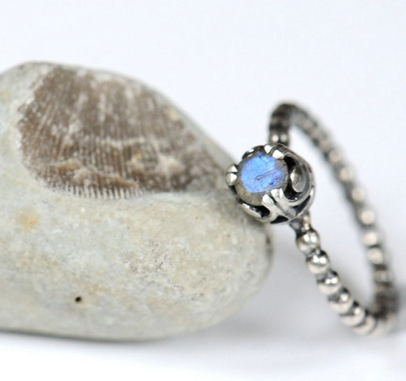 Blue labradorite ring