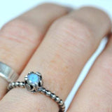 Blue labradorite ring