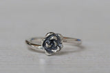 Silver rose ring