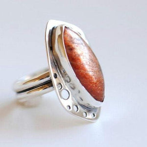 Sunstone ring, size 6.75