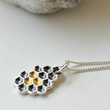 Geometric honeycomb pendant