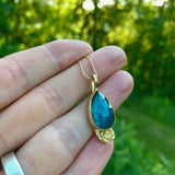 22K gold kyanite necklace