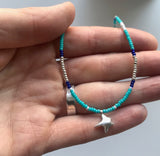 Manta ray beaded choker necklace