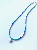 Manta ray beaded choker necklace