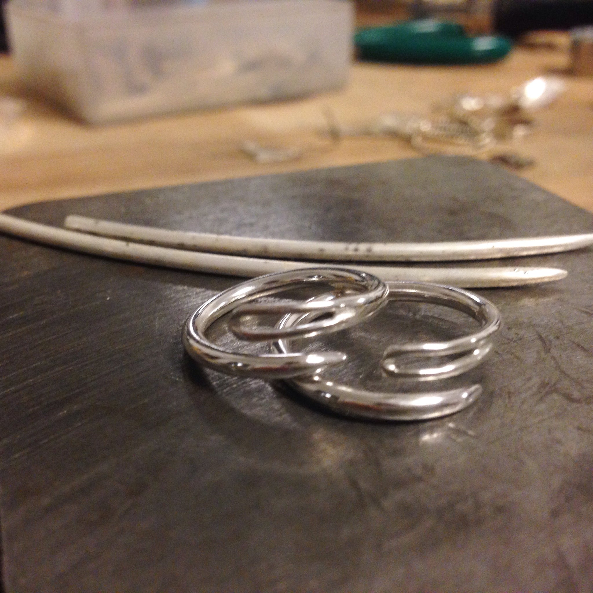 Silver sewing needle ring – SilverBlueberry