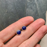 Turquoise, lapis and charoite studs